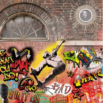 Graffiti mintás fali poszter  6087 (200 x 300 cm) (Color Choc)