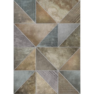 Barna-szürke körcikk mintás posztertapéta (200X280 cm) INK7528 (Esbjerg)