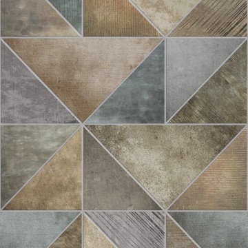 Barna-szürke körcikk mintás posztertapéta (200X280 cm) INK7528 (Esbjerg)