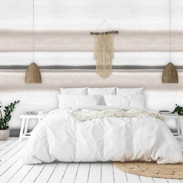 Bézs-szürke csíkos posztertapéta (200X280 cm) INK7505 (Esbjerg)