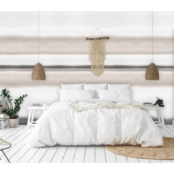 Bézs-szürke csíkos posztertapéta (200X280 cm) INK7505 (Esbjerg)