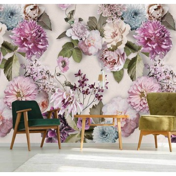 Élénk virágos fali poszter (200x280 cm) INK7564 (Floral)