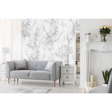 Világosszürke márványmintás posztertapéta 7337 (200 x 280 cm) (Light and Dark)