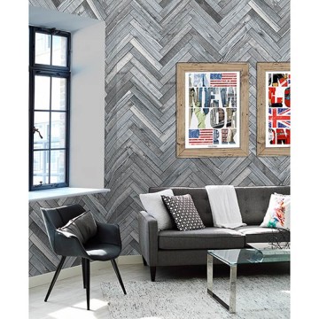 Parketta mintás posztertapéta, szürke 7049 (200 x 300 cm) (New Materials)