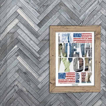 Parketta mintás posztertapéta, szürke 7049 (200 x 300 cm) (New Materials)