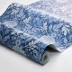 Dáliák kék design tapéta 6141 (Blue and White)