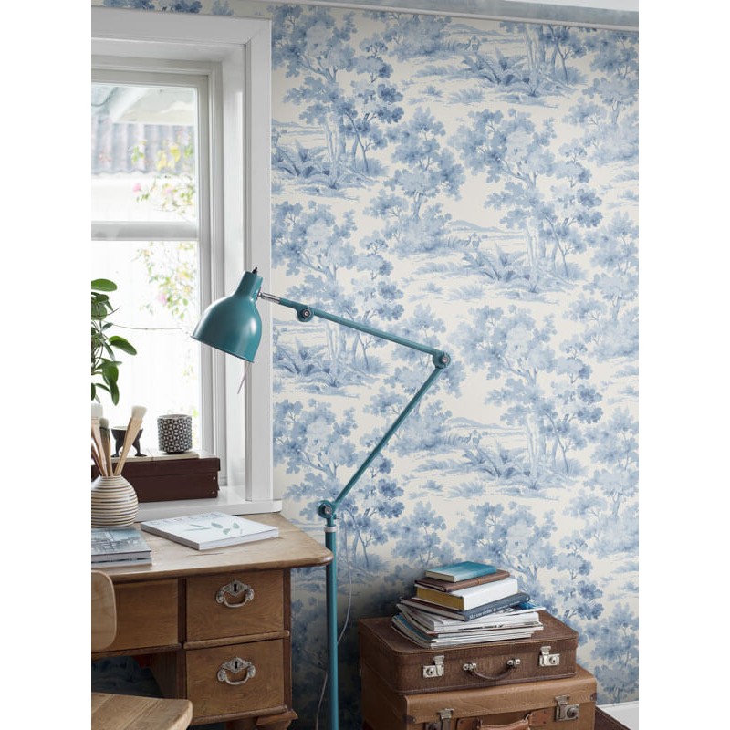 Tisztás világoskék design tapéta 6142 (Blue and White)