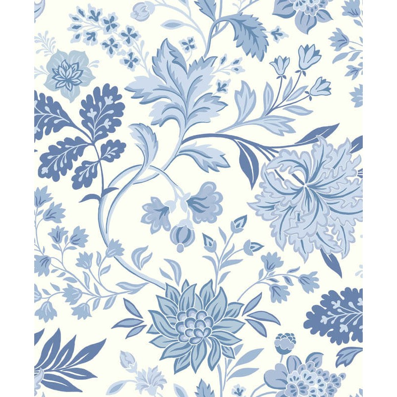 Klasszikus virágok kék design tapéta 6144 (Blue and White)