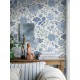 Klasszikus virágok kék design tapéta 6144 (Blue and White)