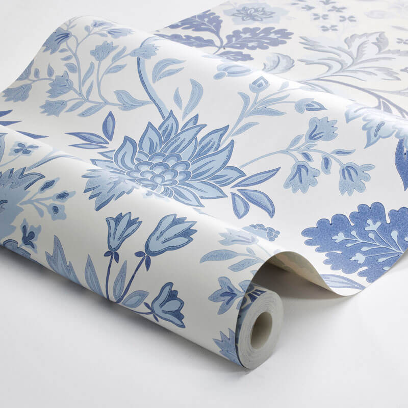 Klasszikus virágok kék design tapéta 6144 (Blue and White)