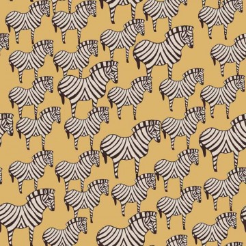 Dekor tapéta zebra mintával sárga-fekete 1378 (Scandinavian Designers)