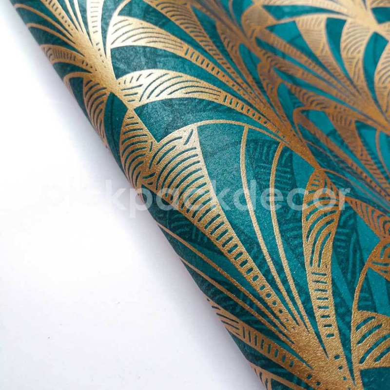 Art Deco tapéta zöld arany 85736313 (1930)