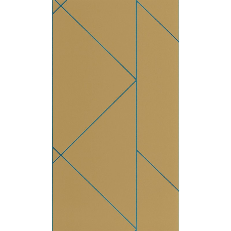 Okker design tapéta nagy geometriai mintával 89902967 (Alchimie)