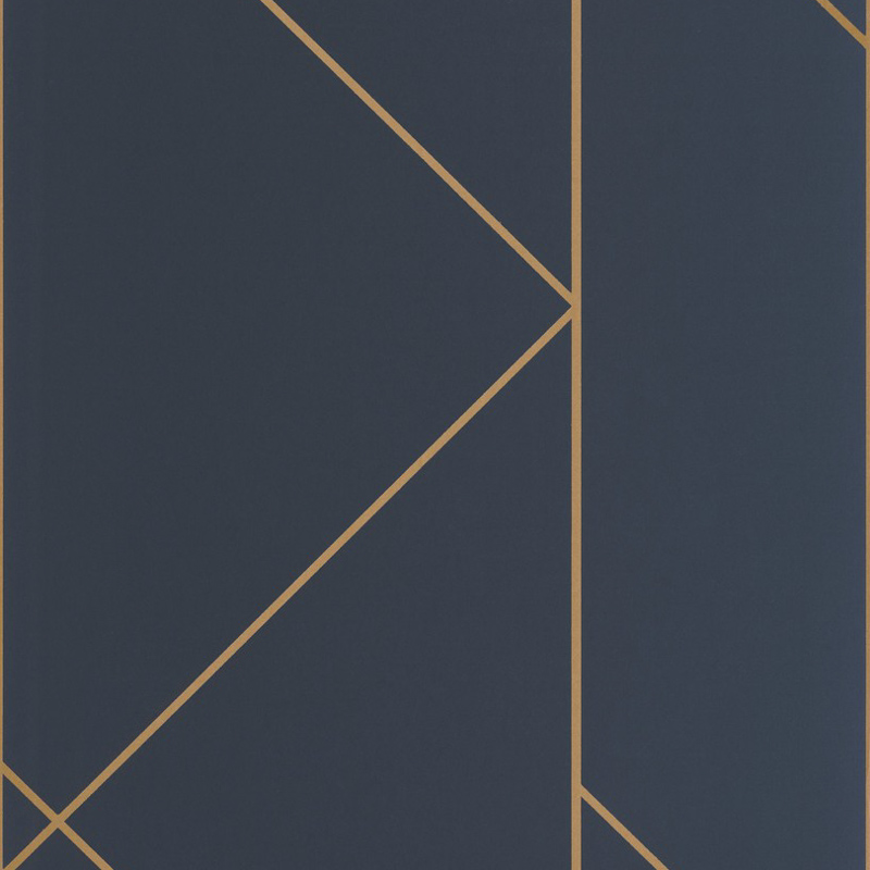 Sötétkék design tapéta nagy geometriai mintával 89906846 (Alchimie)