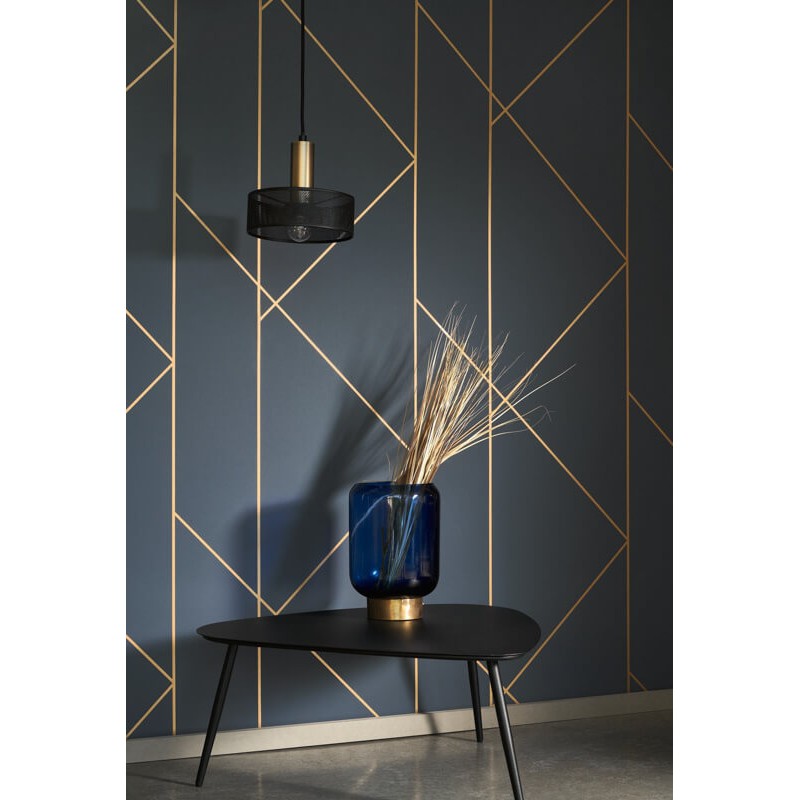 Sötétkék design tapéta nagy geometriai mintával 89906846 (Alchimie)