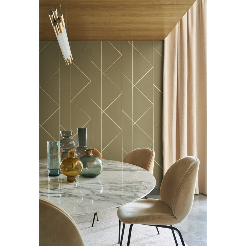 Barna  design tapéta nagy geometriai mintával 89907200 (Alchimie)