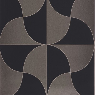 Fekete barna modern geometrikus design tapéta 89939336 (Alchimie)
