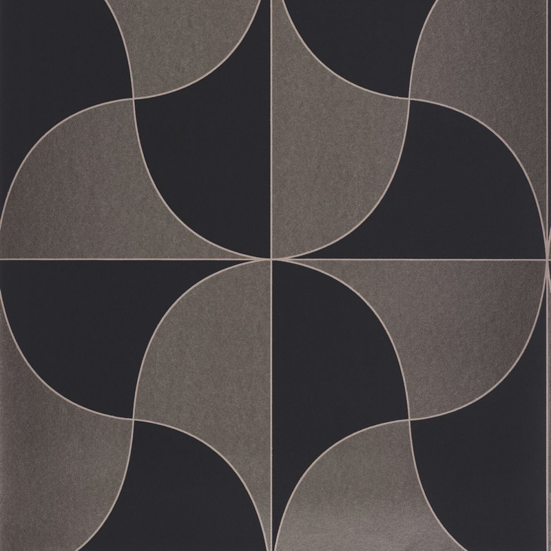 Fekete barna modern geometrikus design tapéta 89939336 (Alchimie)