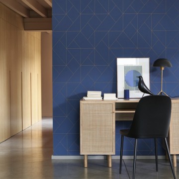 Kék  minimál design tapéta geometrikus vonalmintával 89956442 (Alchimie)