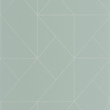 Pasztell zöld  minimál design tapéta geometrikus vonalmintával 89957247 (Alchimie)