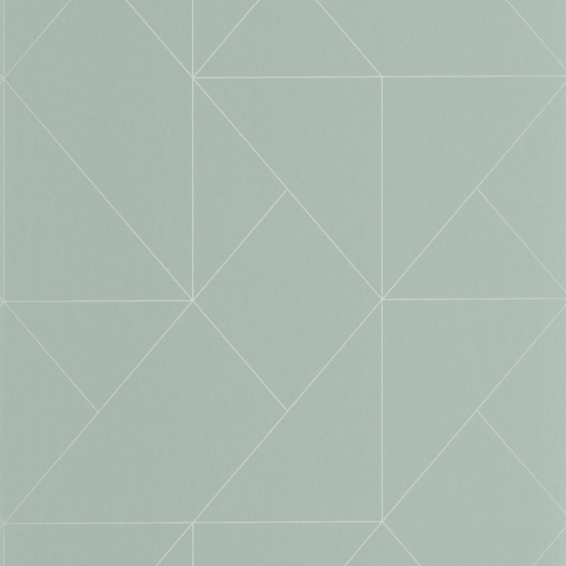 Pasztell zöld  minimál design tapéta geometrikus vonalmintával 89957247 (Alchimie)