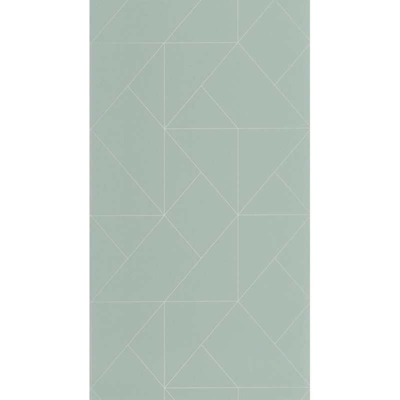Pasztell zöld  minimál design tapéta geometrikus vonalmintával 89957247 (Alchimie)