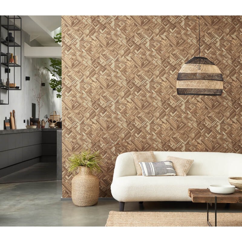 Természtes hatású tapéta barna 88181368 (Bali)