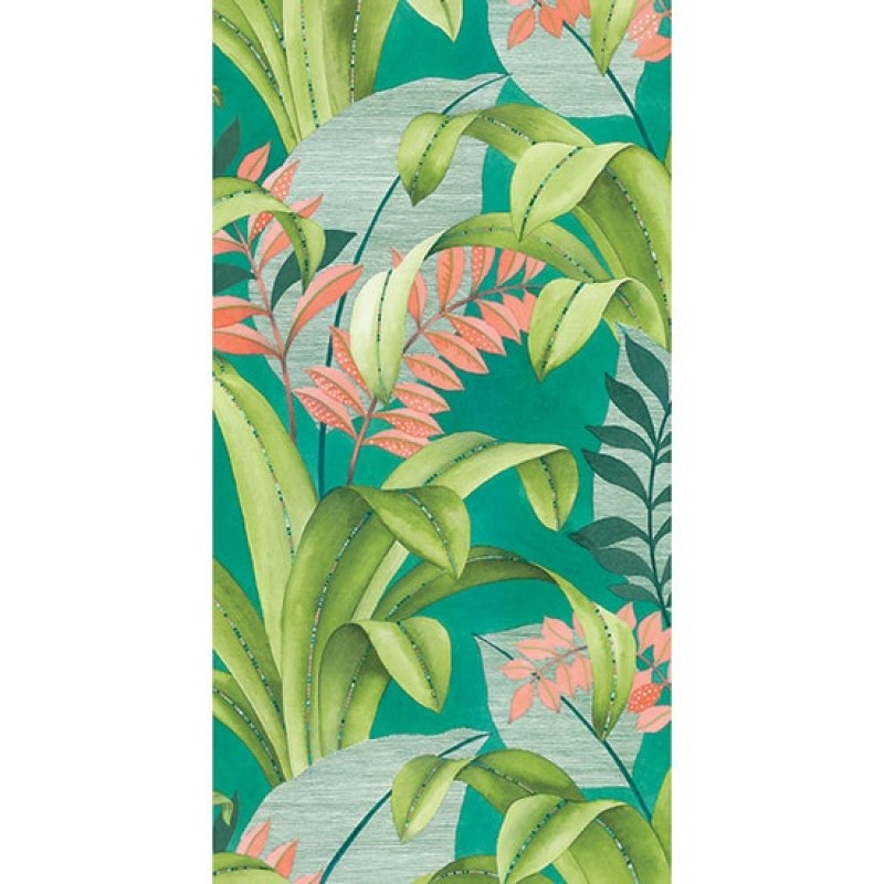 Vidám színes fali poszter nagy levelekkel (viles, 200x280 cm) 84807318