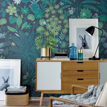 Fali poszter bohém levelekkel, zöld (viles, 200x280 cm) 101527822