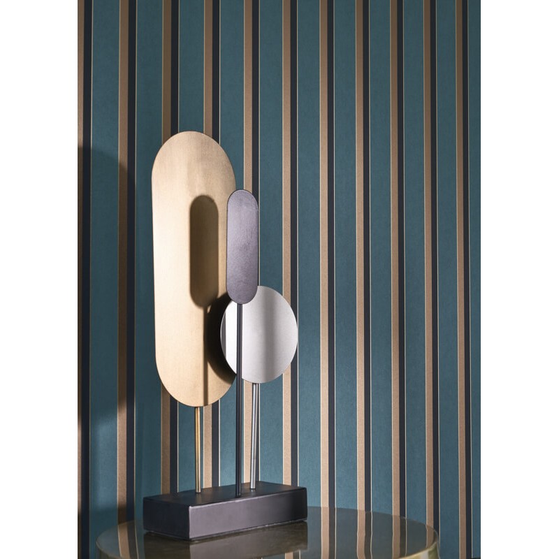 Kékeszöld elegáns csíkos tapéta derb89326687 (Derby)