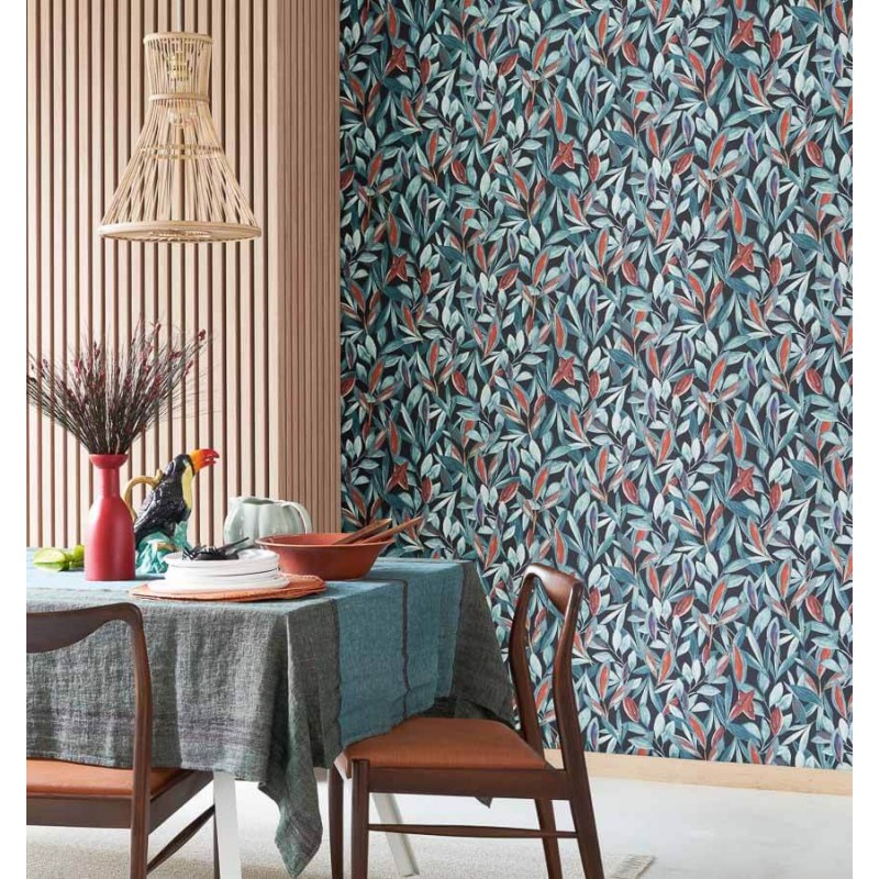 Zöld sárga tapéta levelekkel 85977528 (Nicaragua)