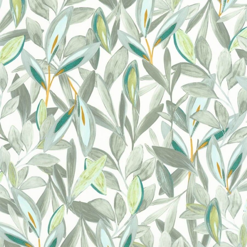 Természetes hatású levélmintás tapéta, világoszöld 85977017 (Nicaragua)