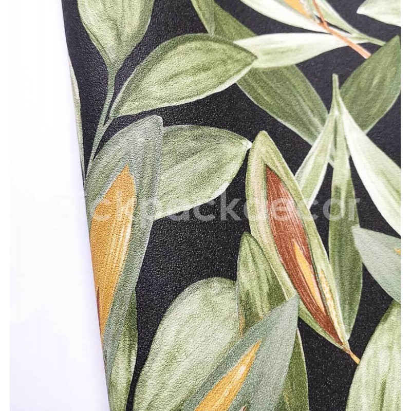 Zöld sárga tapéta levelekkel 85977528 (Nicaragua)