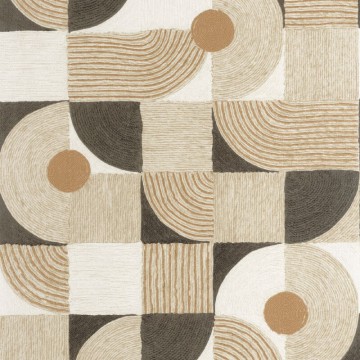 Design tapéta kötél utánzatú körcikk mintával barna fekete 201929341 (Rituel)