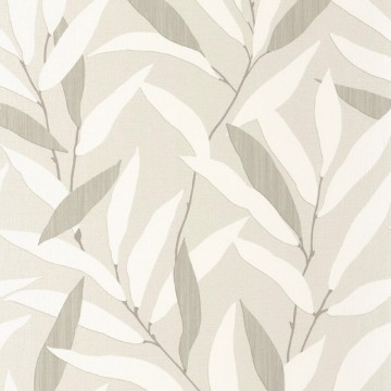 Design tapéta levél mintával törtfehér világosszürke 201950710 (Rituel)