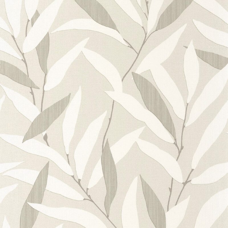 Design tapéta levél mintával törtfehér világosszürke 201950710 (Rituel)