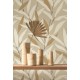 Design tapéta levél mintával törtfehér barna 201951357 (Rituel)