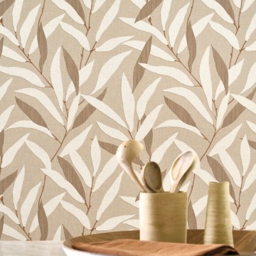 Design tapéta levél mintával drapp barna 201951729 (Rituel) Design tapéta levél mintával drapp barna 201951729 (Rituel)