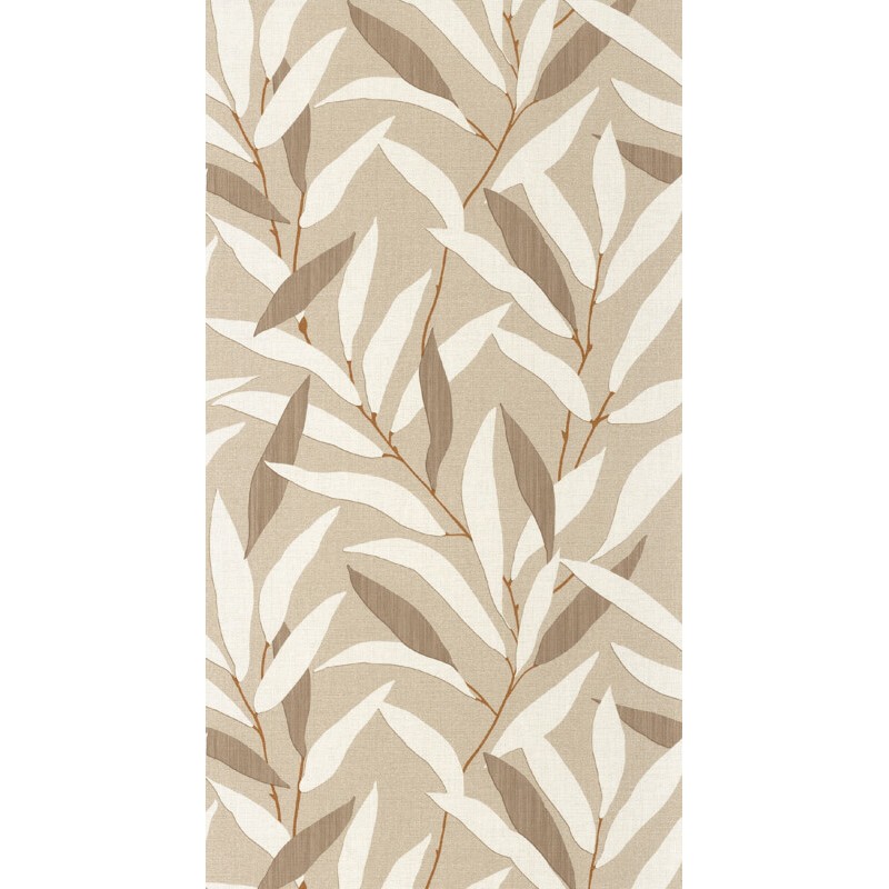 Design tapéta levél mintával drapp barna 201951729 (Rituel)