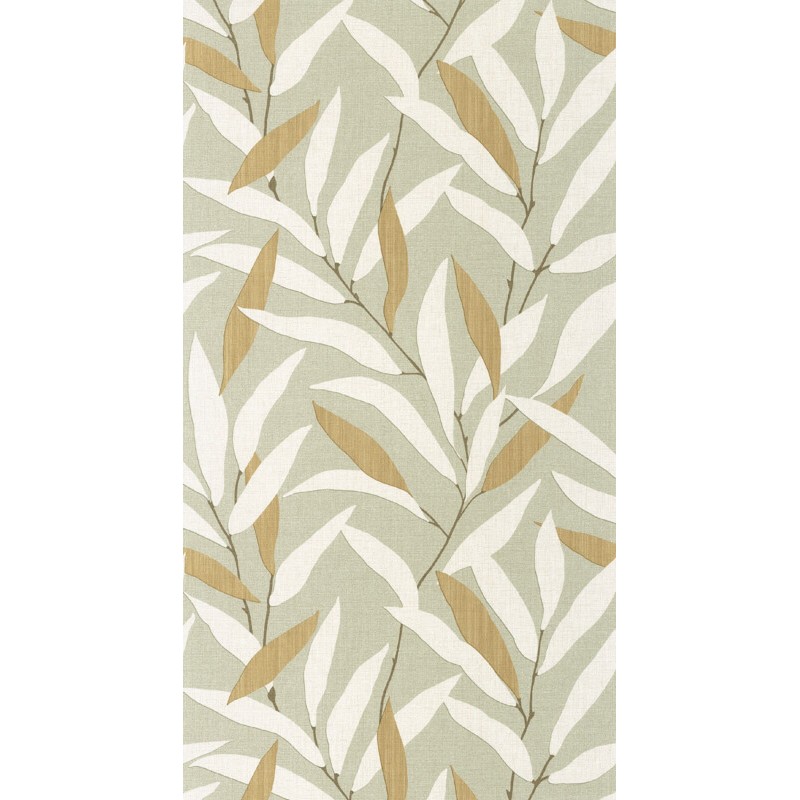 Design tapéta levél mintával zöld barna 201957400 (Rituel)