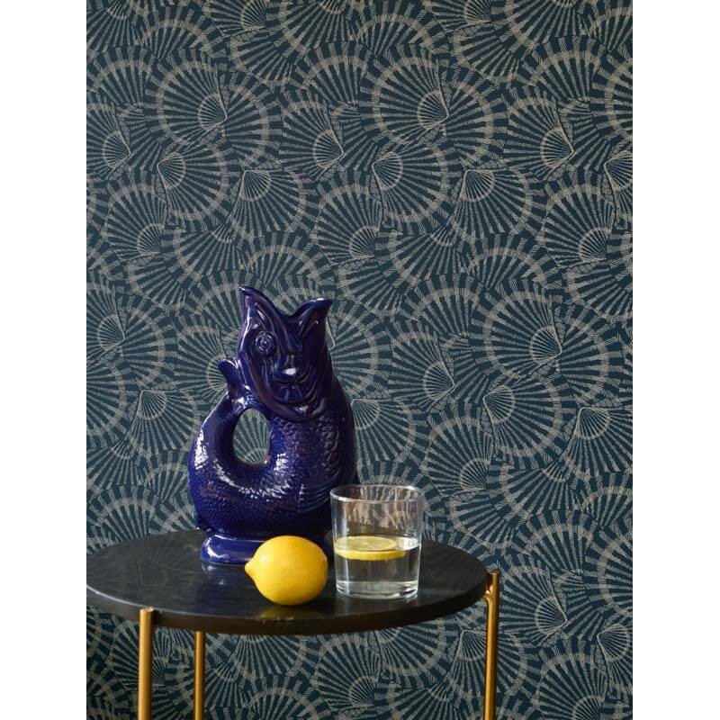 Design tapéta kagyló mintával sötétkék 201486909 (Seaside)