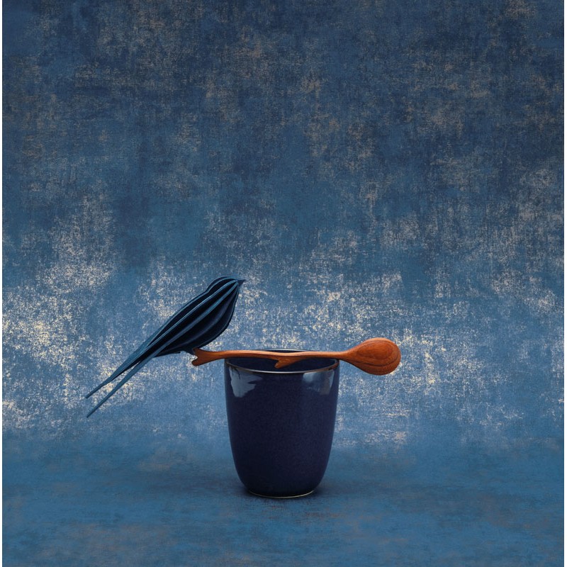 Sötétkék koptatott hatású tapéta 80836466 (Stone)