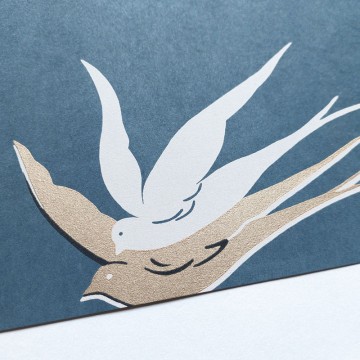 Madármintás tapéta kékeszöld 88636464 (Twenties)