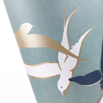 Madármintás tapéta kék 88637353 (Twenties)