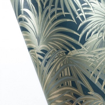 Pálmalevelekkel díszített elegáns tapéta zöld 88657407 (Twenties)