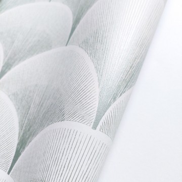 Art deco design tapéta fehér alapon halványzöld boltív mintával 88667111 (Twenties)