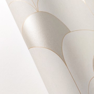 Elegáns boltív mintás tapéta törtfehér arany 88681331 (Twenties)