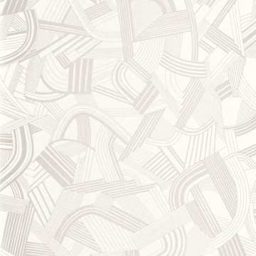 Elegáns tapéta art deco stílusú mintával fehér ezüst 88690226 (Twenties)