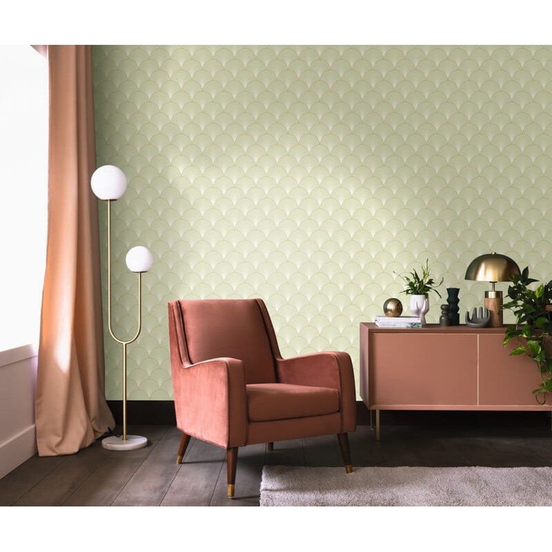 Design tapéta boltív mintával világoszöld 105267023 (Elegance)
