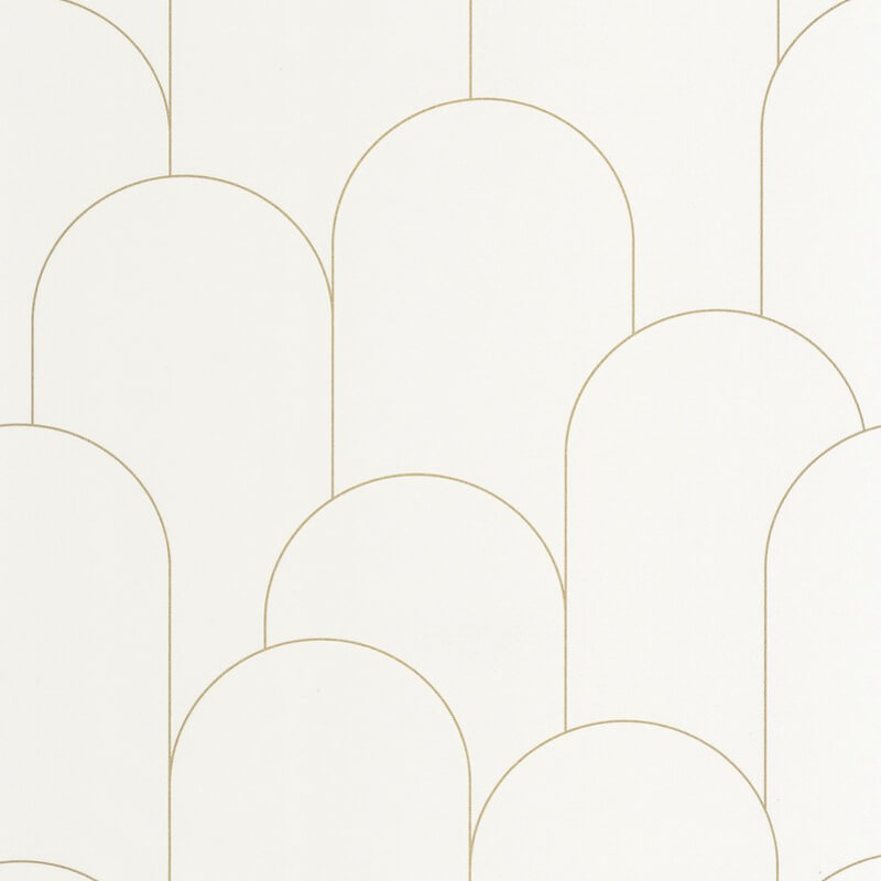 Design tapéta boltív mintával törtfehér alapon arany 105280020 (Elegance)